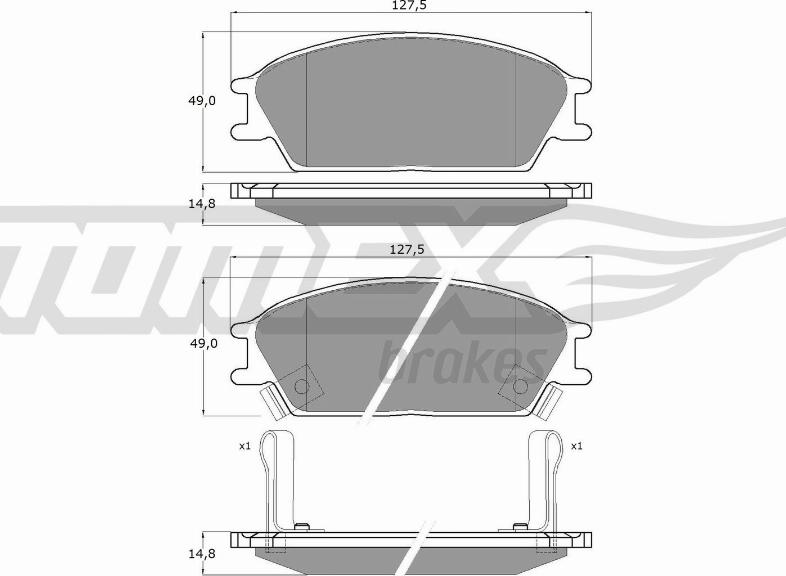 TOMEX brakes TX 11-05 - Kit pastiglie freno, Freno a disco autozon.pro