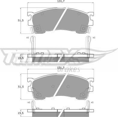 TOMEX brakes TX 11-02 - Kit pastiglie freno, Freno a disco autozon.pro