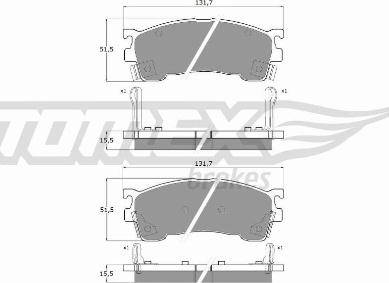 TOMEX brakes TX 11-02 - Kit pastiglie freno, Freno a disco autozon.pro