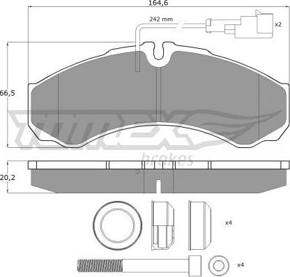 TOMEX brakes TX 11-112 - Kit pastiglie freno, Freno a disco autozon.pro