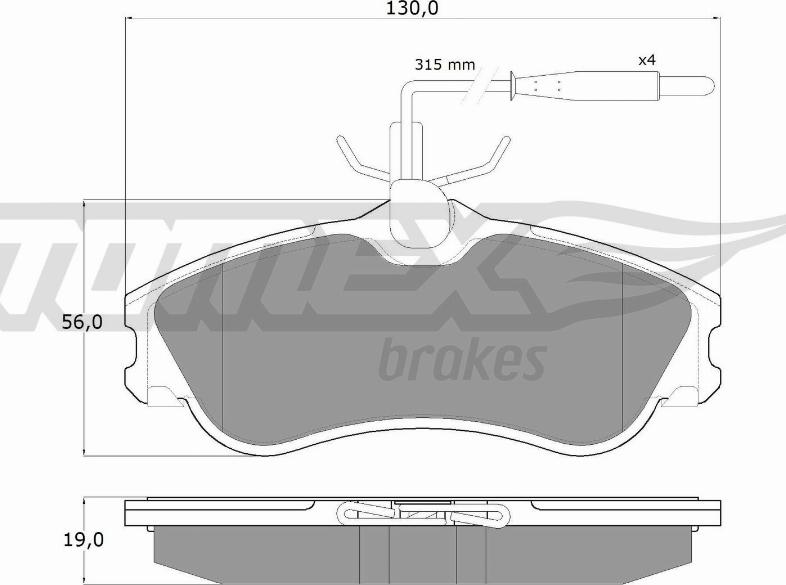 TOMEX brakes TX 11-12 - Kit pastiglie freno, Freno a disco autozon.pro