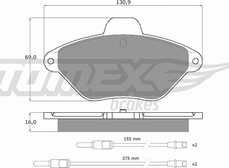 TOMEX brakes TX 11-89 - Kit pastiglie freno, Freno a disco autozon.pro