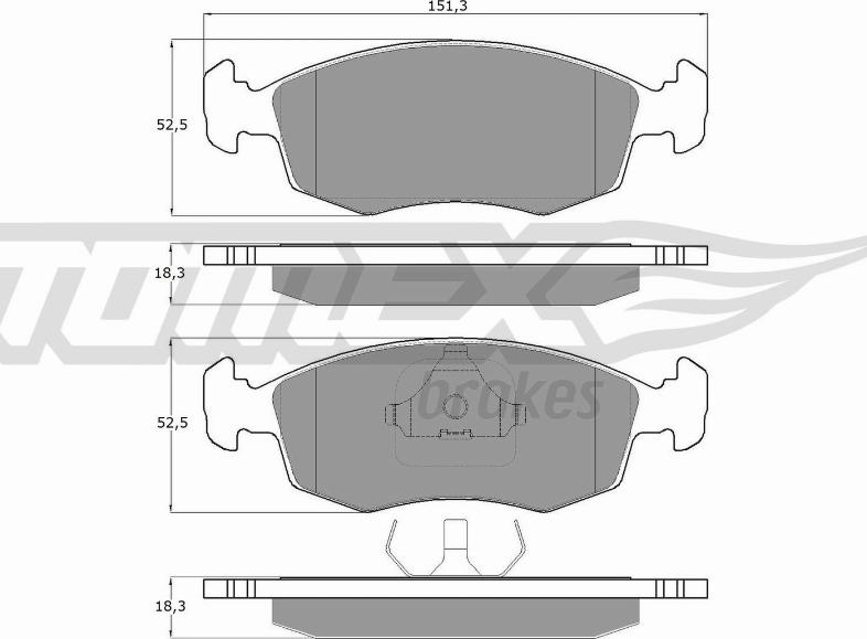 TOMEX brakes TX 11-85 - Kit pastiglie freno, Freno a disco autozon.pro