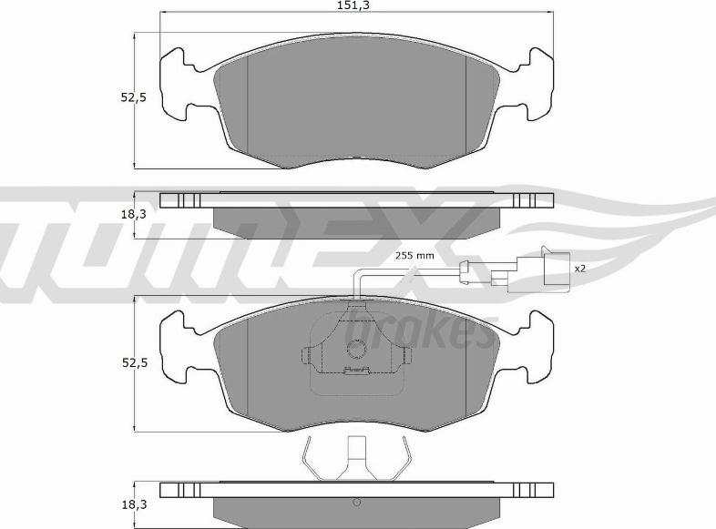 TOMEX brakes TX 11-86 - Kit pastiglie freno, Freno a disco autozon.pro