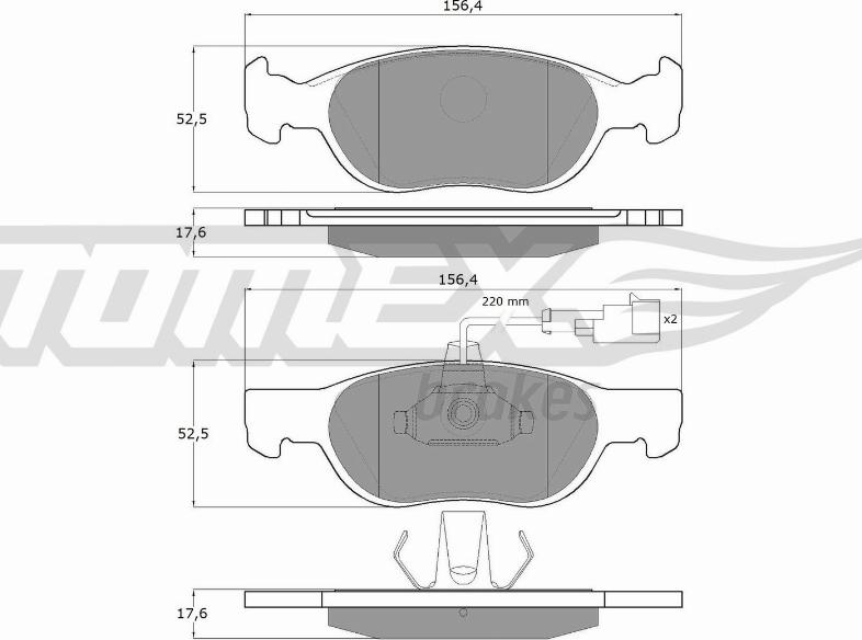 TOMEX brakes TX 11-87 - Kit pastiglie freno, Freno a disco autozon.pro