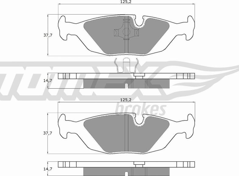 TOMEX brakes TX 11-302 - Kit pastiglie freno, Freno a disco autozon.pro