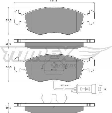 TOMEX brakes TX 11-33 - Kit pastiglie freno, Freno a disco autozon.pro