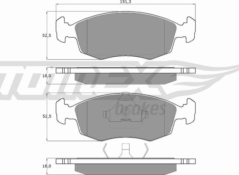 TOMEX brakes TX 11-32 - Kit pastiglie freno, Freno a disco autozon.pro