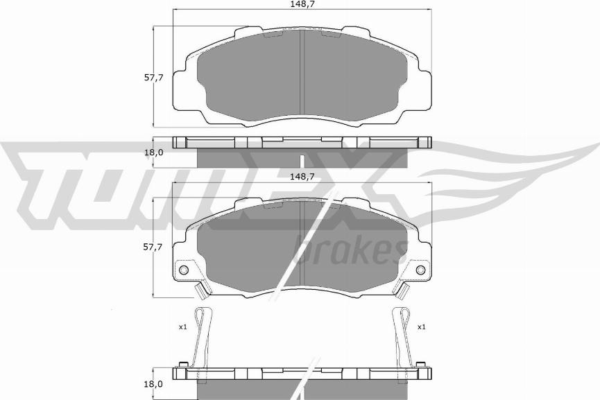 TOMEX brakes TX 11-37 - Kit pastiglie freno, Freno a disco autozon.pro