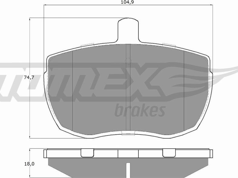 TOMEX brakes TX 11-21 - Kit pastiglie freno, Freno a disco autozon.pro