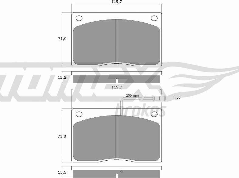 TOMEX brakes TX 11-74 - Kit pastiglie freno, Freno a disco autozon.pro