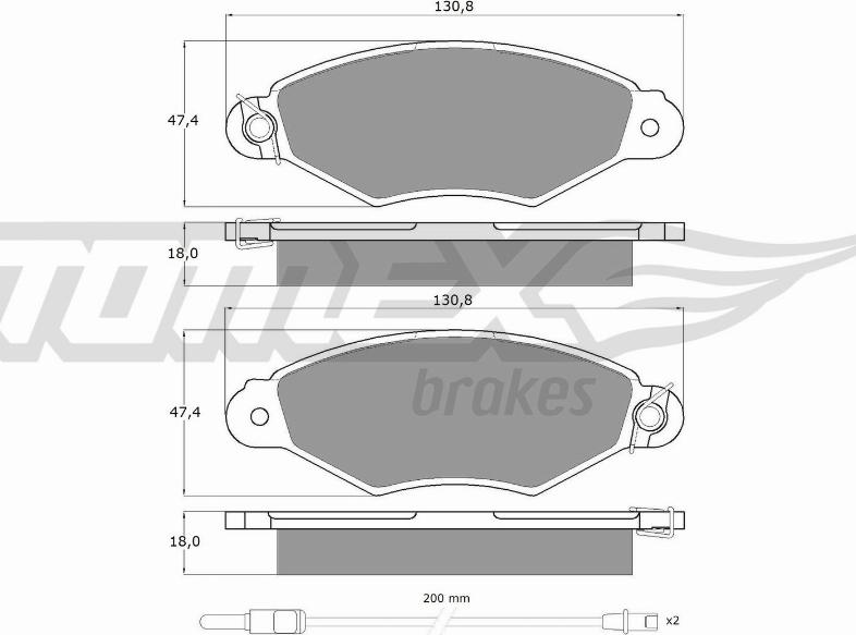 TOMEX brakes TX 11-751 - Kit pastiglie freno, Freno a disco autozon.pro