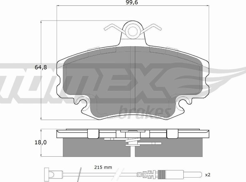 TOMEX brakes TX 11-78 - Kit pastiglie freno, Freno a disco autozon.pro