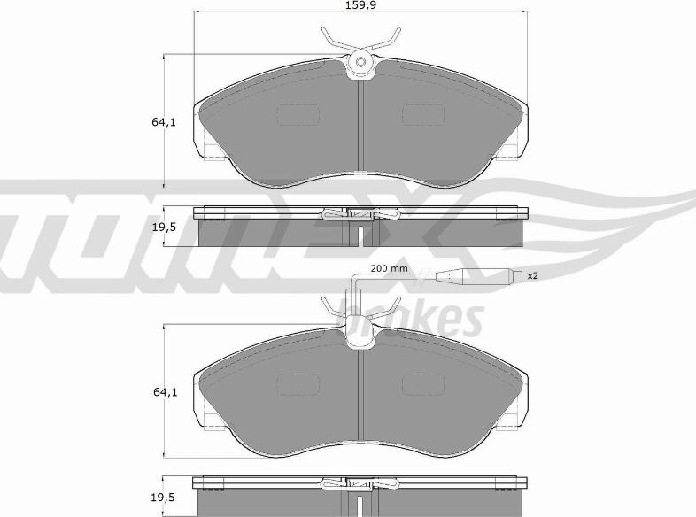 TOMEX brakes TX 11-73 - Kit pastiglie freno, Freno a disco autozon.pro