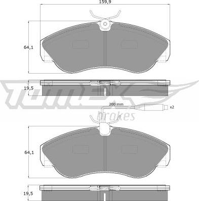 TOMEX brakes TX 11-73 - Kit pastiglie freno, Freno a disco autozon.pro