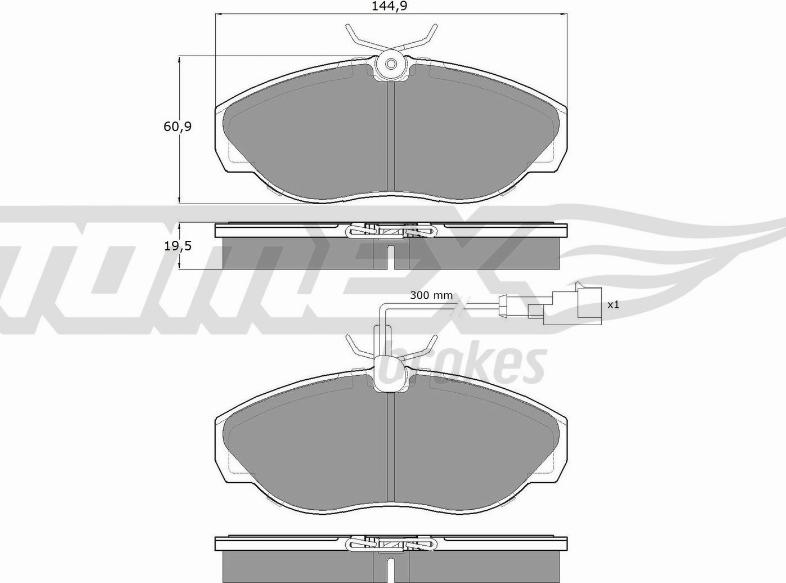 TOMEX brakes TX 11-721 - Kit pastiglie freno, Freno a disco autozon.pro