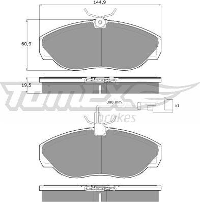 TOMEX brakes TX 11-721 - Kit pastiglie freno, Freno a disco autozon.pro