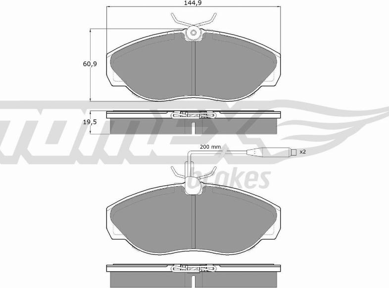 TOMEX brakes TX 11-72 - Kit pastiglie freno, Freno a disco autozon.pro