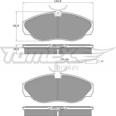 TOMEX brakes TX 11-72 - Kit pastiglie freno, Freno a disco autozon.pro