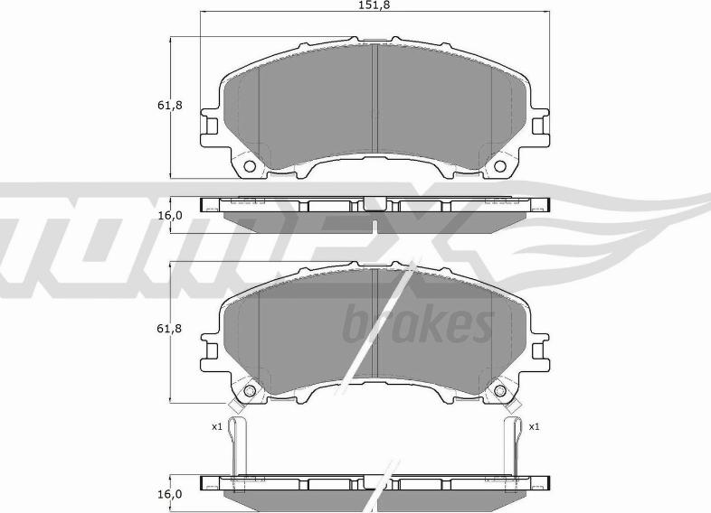 TOMEX brakes TX 18-99 - Kit pastiglie freno, Freno a disco autozon.pro