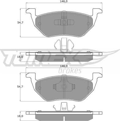 TOMEX brakes TX 18-95 - Kit pastiglie freno, Freno a disco autozon.pro