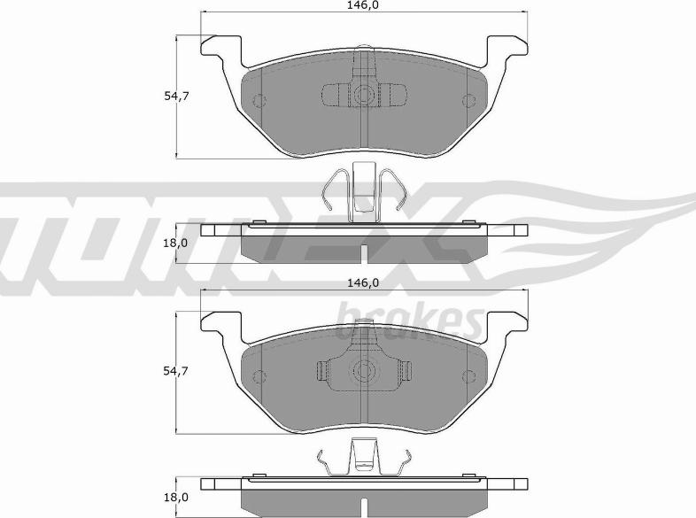 TOMEX brakes TX 18-95 - Kit pastiglie freno, Freno a disco autozon.pro