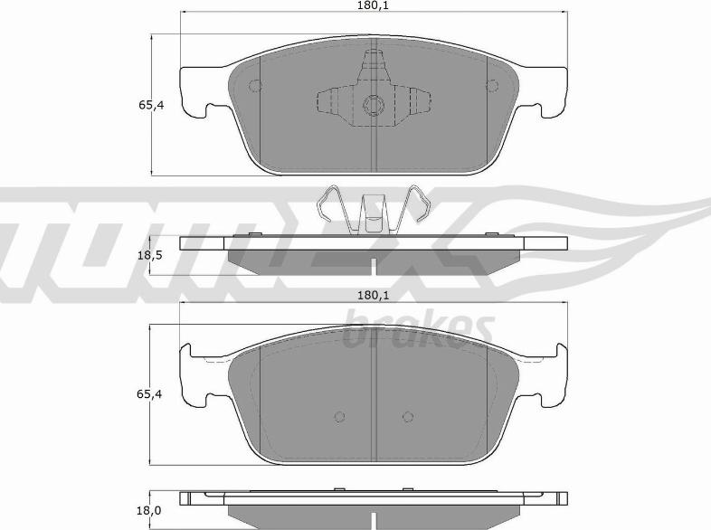 TOMEX brakes TX 18-91 - Kit pastiglie freno, Freno a disco autozon.pro