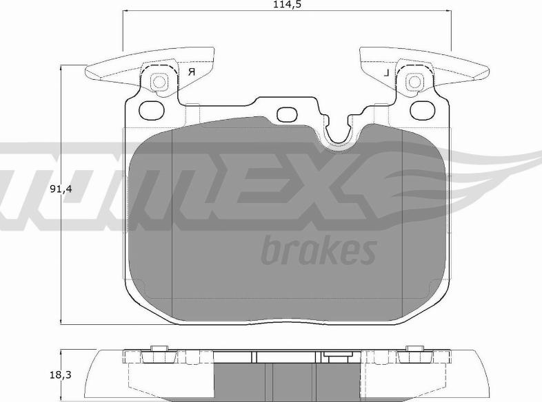 TOMEX brakes TX 18-49 - Kit pastiglie freno, Freno a disco autozon.pro