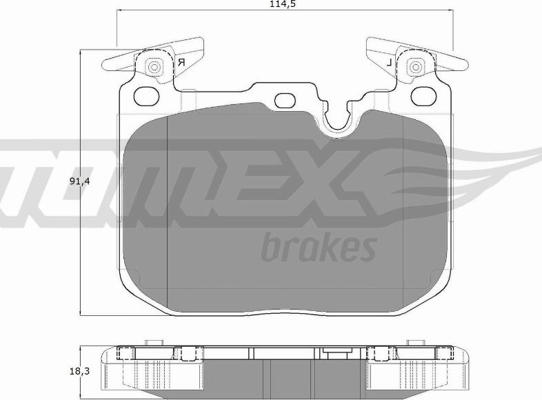 TOMEX brakes TX 18-48 - Kit pastiglie freno, Freno a disco autozon.pro