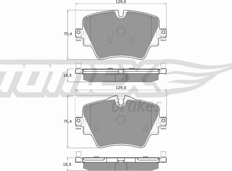 TOMEX brakes TX 18-43 - Kit pastiglie freno, Freno a disco autozon.pro