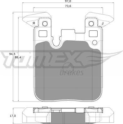 TOMEX brakes TX 18-47 - Kit pastiglie freno, Freno a disco autozon.pro