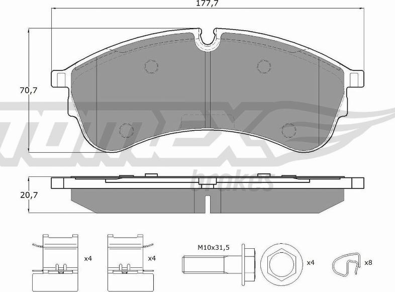 TOMEX brakes TX 18-59 - Kit pastiglie freno, Freno a disco autozon.pro