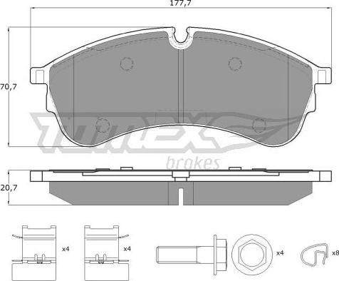 TOMEX brakes TX 18-59 - Kit pastiglie freno, Freno a disco autozon.pro