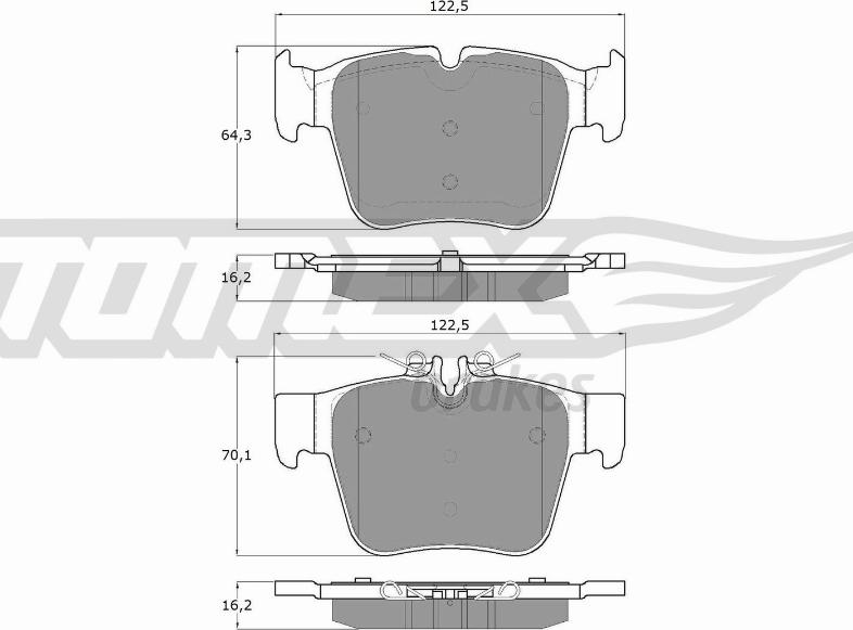 TOMEX brakes TX 18-54 - Kit pastiglie freno, Freno a disco autozon.pro