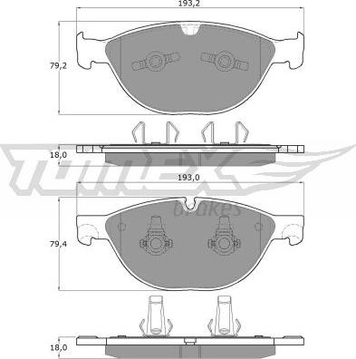 TOMEX brakes TX 18-55 - Kit pastiglie freno, Freno a disco autozon.pro