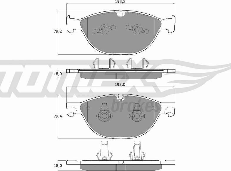 TOMEX brakes TX 18-55 - Kit pastiglie freno, Freno a disco autozon.pro