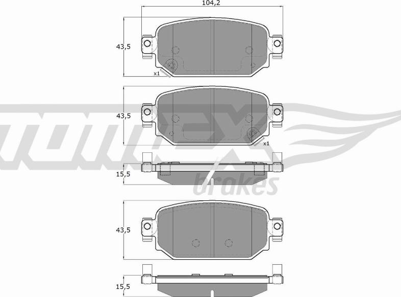 TOMEX brakes TX 18-69 - Kit pastiglie freno, Freno a disco autozon.pro