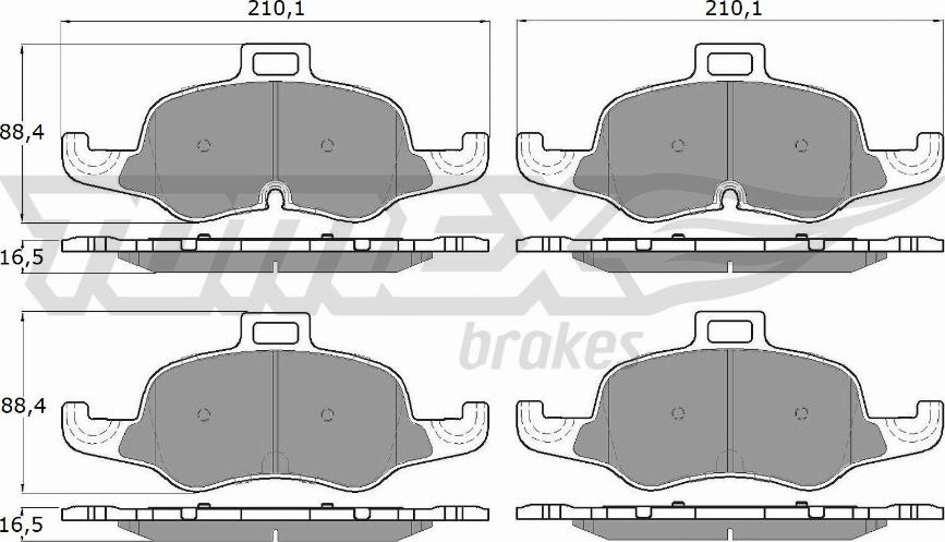 TOMEX brakes TX 18-61 - Kit pastiglie freno, Freno a disco autozon.pro