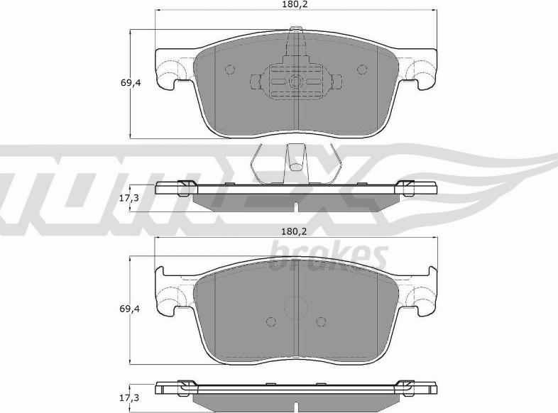 TOMEX brakes TX 18-63 - Kit pastiglie freno, Freno a disco autozon.pro