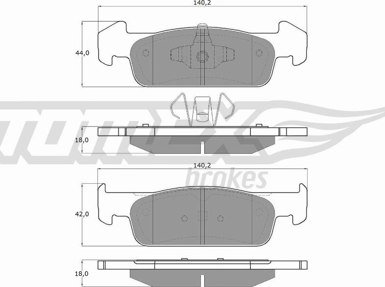 TOMEX brakes TX 18-62 - Kit pastiglie freno, Freno a disco autozon.pro