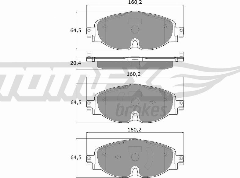 TOMEX brakes TX 18-05 - Kit pastiglie freno, Freno a disco autozon.pro