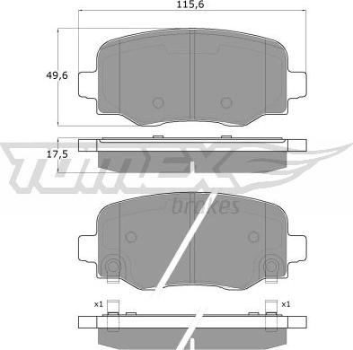 TOMEX brakes TX 18-19 - Kit pastiglie freno, Freno a disco autozon.pro