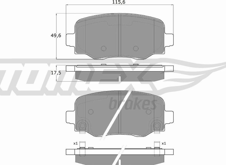 TOMEX brakes TX 18-19 - Kit pastiglie freno, Freno a disco autozon.pro