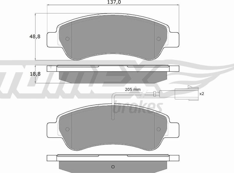 TOMEX brakes TX 18-10 - Kit pastiglie freno, Freno a disco autozon.pro