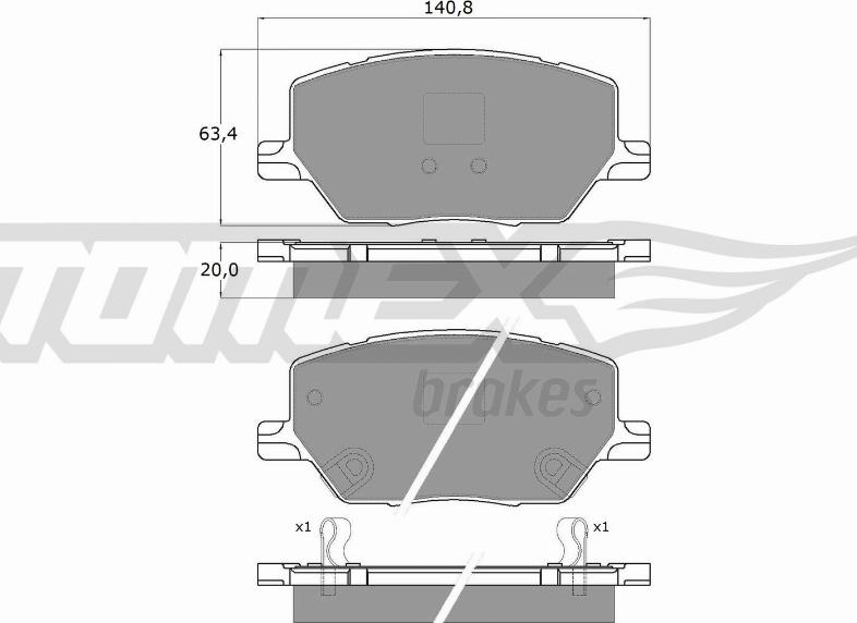 TOMEX brakes TX 18-17 - Kit pastiglie freno, Freno a disco autozon.pro