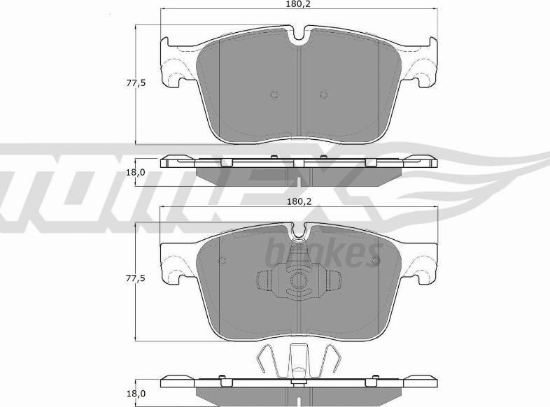 TOMEX brakes TX 18-84 - Kit pastiglie freno, Freno a disco autozon.pro