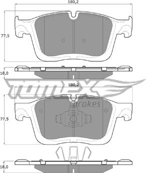 TOMEX brakes TX 18-84 - Kit pastiglie freno, Freno a disco autozon.pro