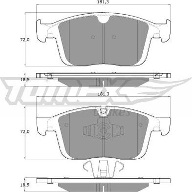 TOMEX brakes TX 18-85 - Kit pastiglie freno, Freno a disco autozon.pro