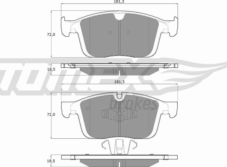 TOMEX brakes TX 18-85 - Kit pastiglie freno, Freno a disco autozon.pro