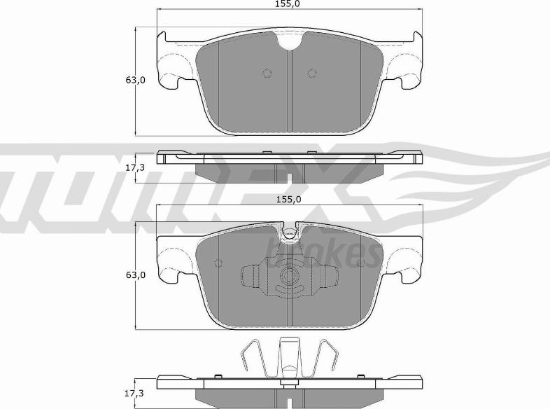 TOMEX brakes TX 18-86 - Kit pastiglie freno, Freno a disco autozon.pro